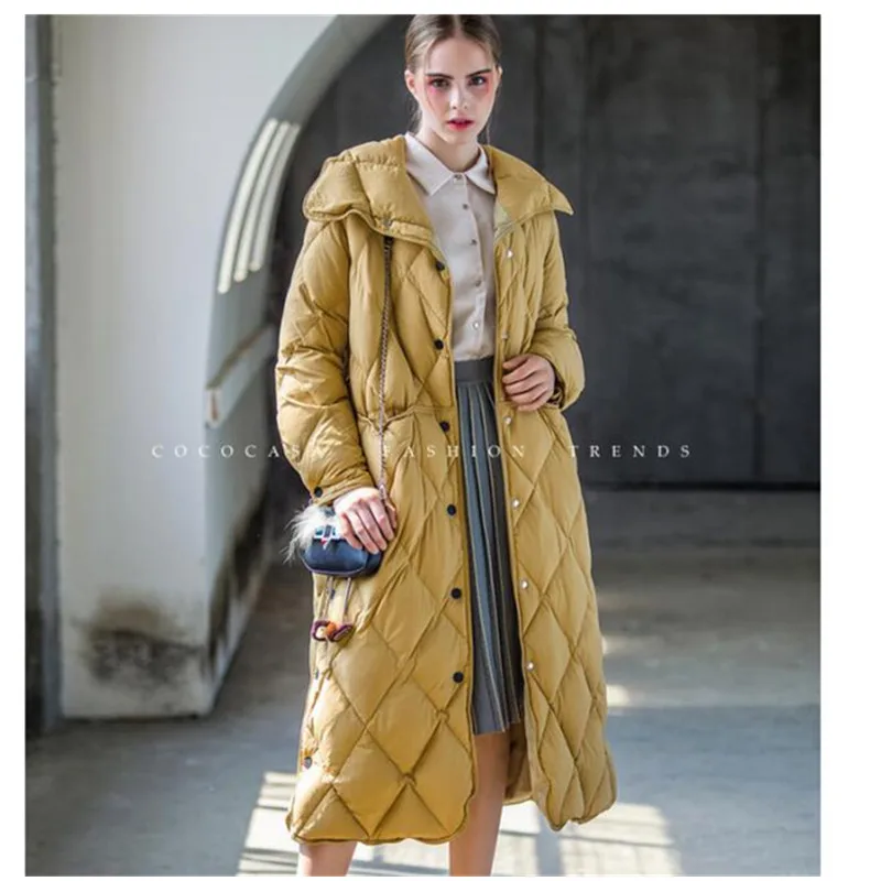 Женский пуховик PQ121 зимний длинный с воротником стойкой|jacket down|jacket fashionjacket with |
