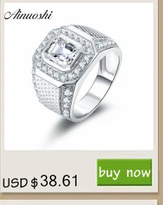 AINUOSHI модные мужские Оригинальные 925 пробы серебряные кольца с Sona Promise крутые вечерние ювелирные изделия красивый подарок на день рождения