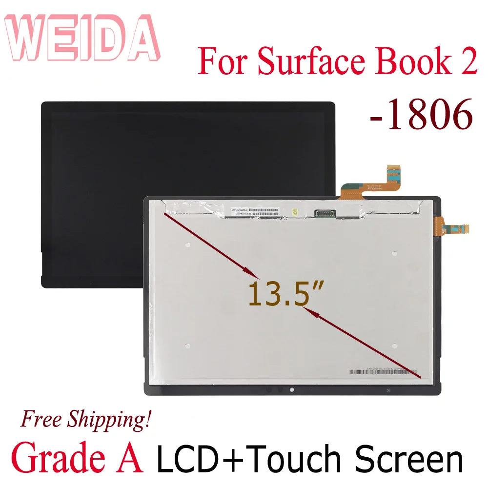 WEIDA AAA класса LCD Замена для 13 5 &quotMicrosoft Surface Book 2 1806 book 1832 сенсорный экран в