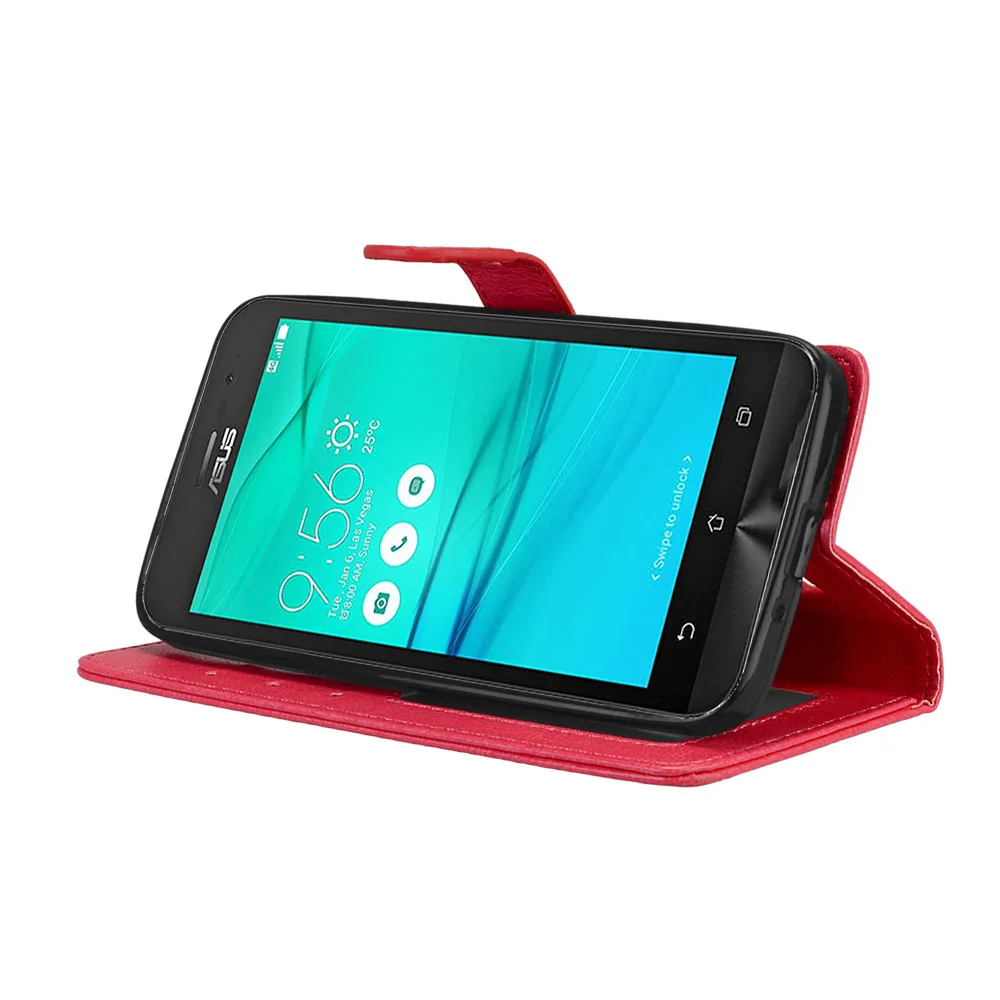 Защитный чехол для телефона Asus ZenFone Go ZB500KL ZB500KG ZB 500 KL KG откидной Чехол кошелек из