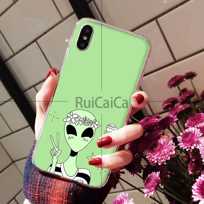 Ruicaica стильный мультяшный alien Роскошный Уникальный Дизайн чехол для телефона Apple