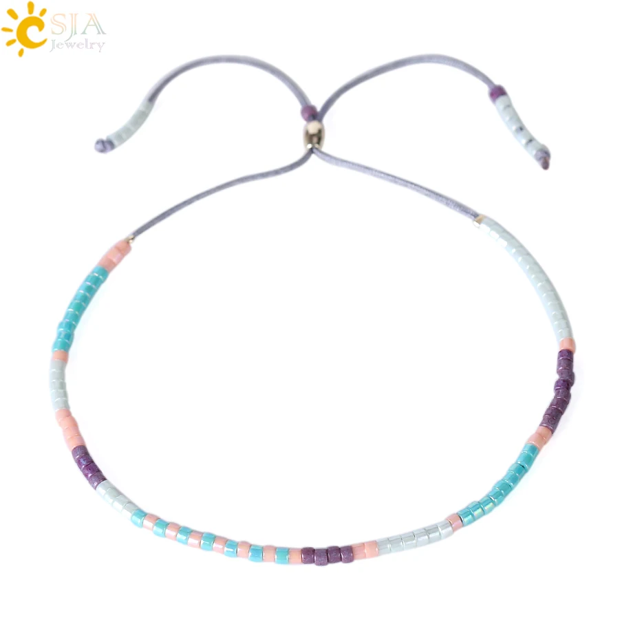 Csja 2019 Новинка Boho Bijoux Femme Miyuki ювелирные изделия многоцветные бусины Delica браслеты