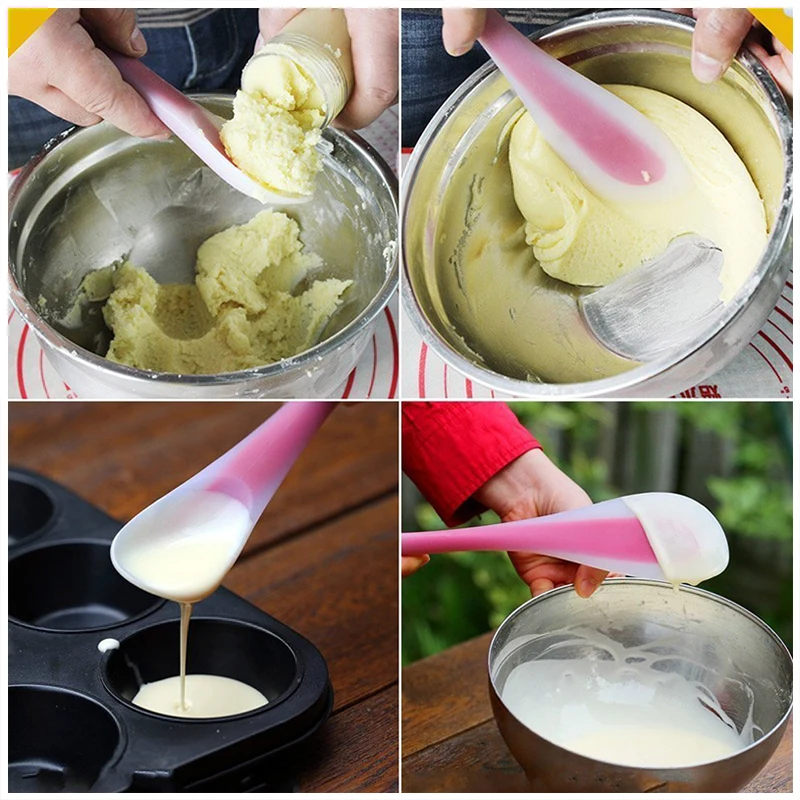 1 шт. торты двойные силиконовые ложки для выпечки и лопатки теста миксер