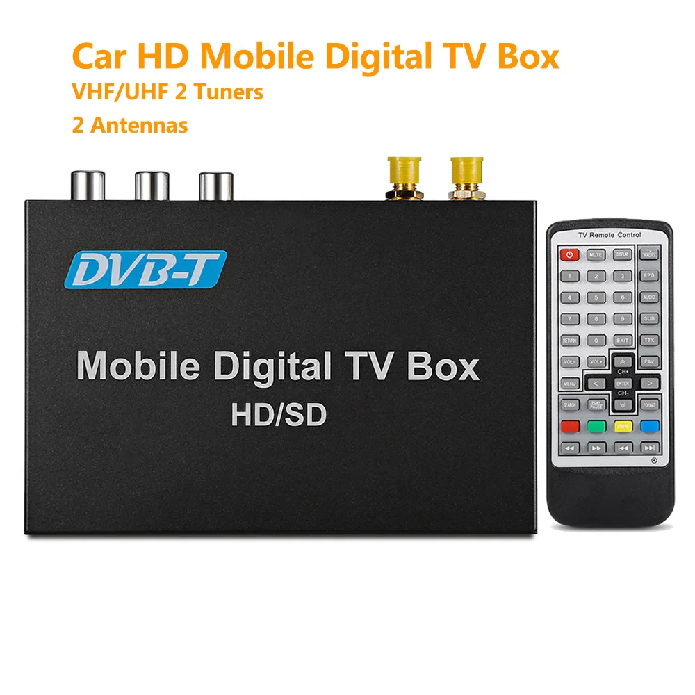T238B автомобиля ТВ коробка DVB T мобильный цифровой приемник HD/SD УВЧ/УКВ двойного