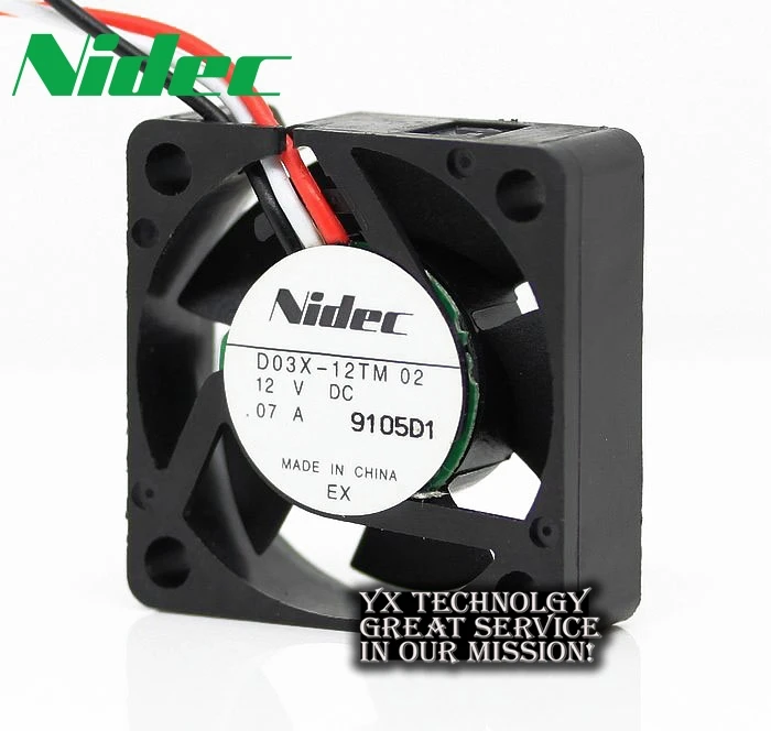 

Новый и оригинальный внешний вентилятор Nidec, поддерживает скорость ветра 0,07 а 12 В для нидека 30*30*10 мм