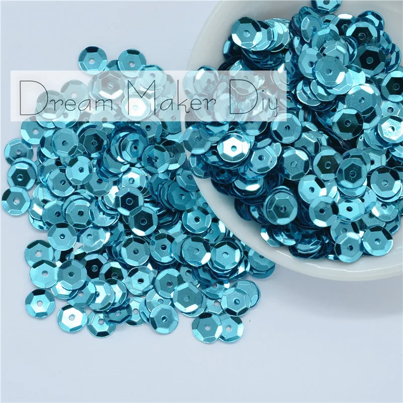 5000pcs(50g) 6mm Silver base Color Cup Loose Sequin Paillette Sewing Craft of Garment Dress Kids DIY Decoration |