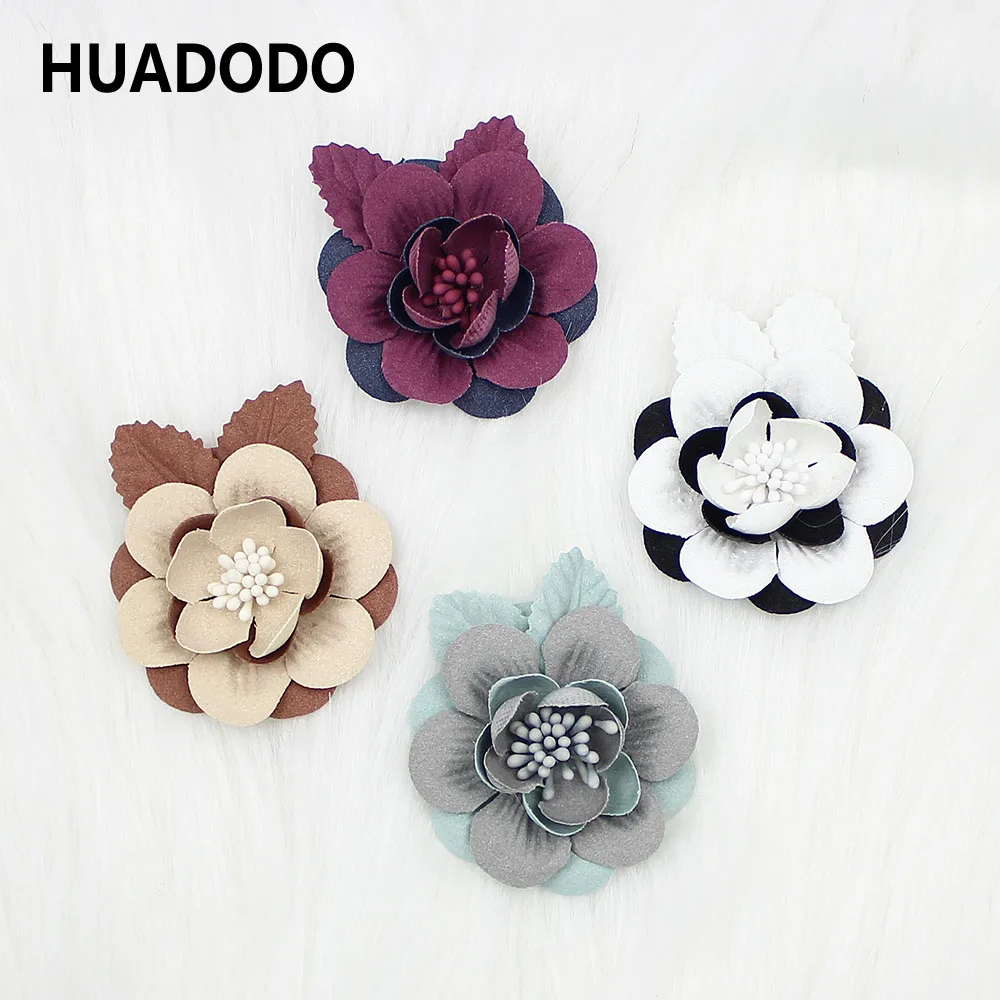 Искусственные цветы с листьями HUADODO 5 шт. см ручная работа искусственные