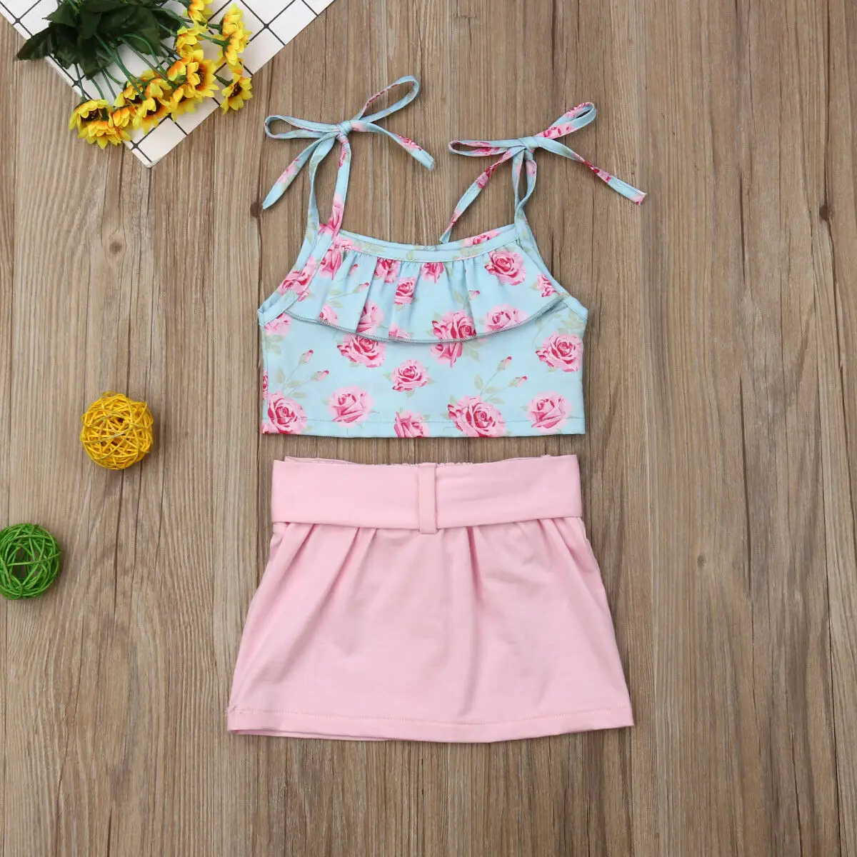 Pudcoco 2019 год детская одежда костюмы для девочек малышей маленьких цветочный