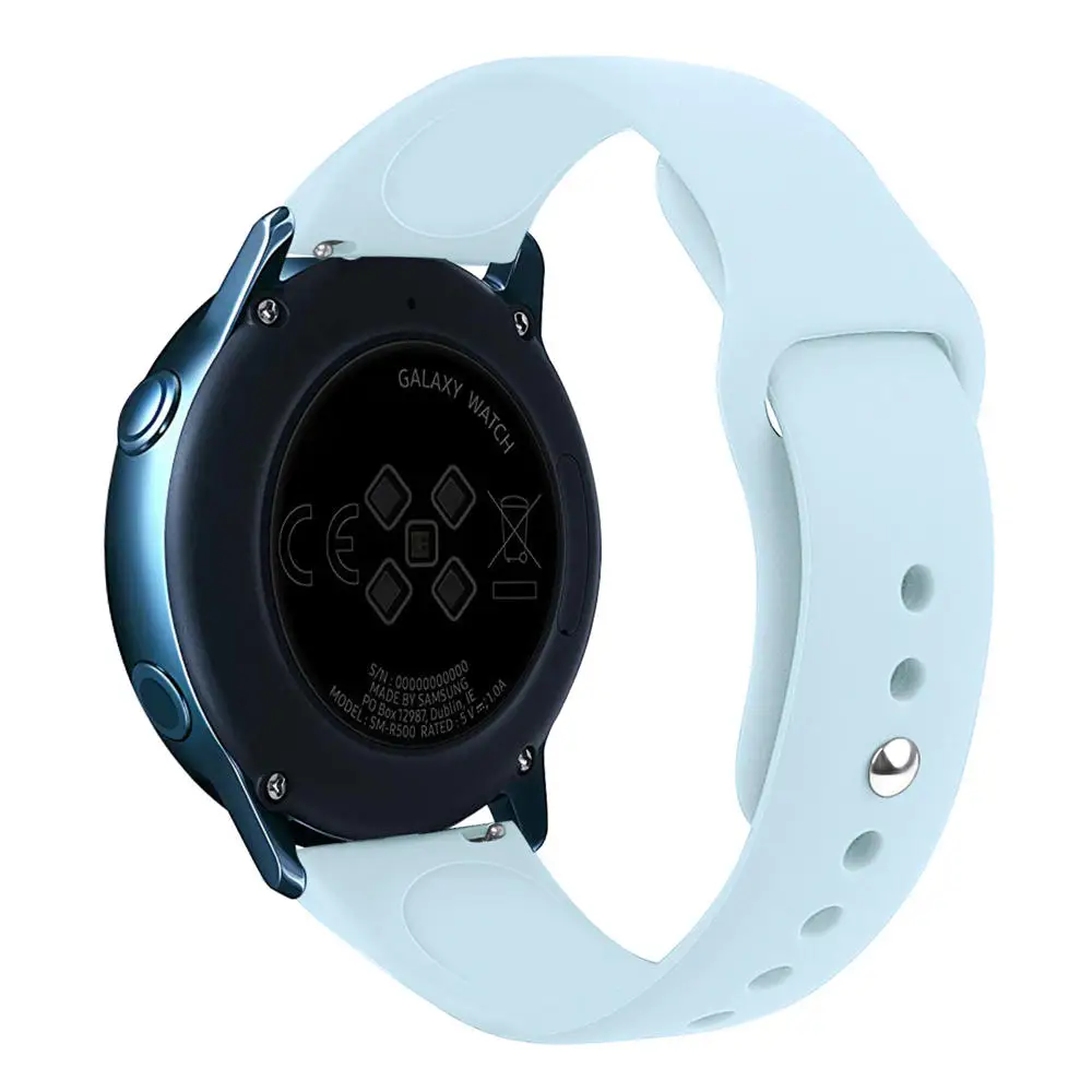 20 мм силиконовый ремешок для часов Samsung Galaxy Watch Active 2 Band 42 ремешки S2 Gear спортивные быстросъемные смарт
