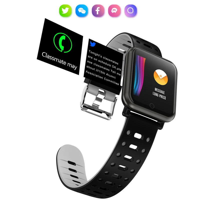 Смарт-часы, водонепроницаемые, Bluetooth 4,0, монитор сердечного ритма, браслет, сенсорный цветной экран, для мужчин и женщин, спортивные Смарт-часы для ios