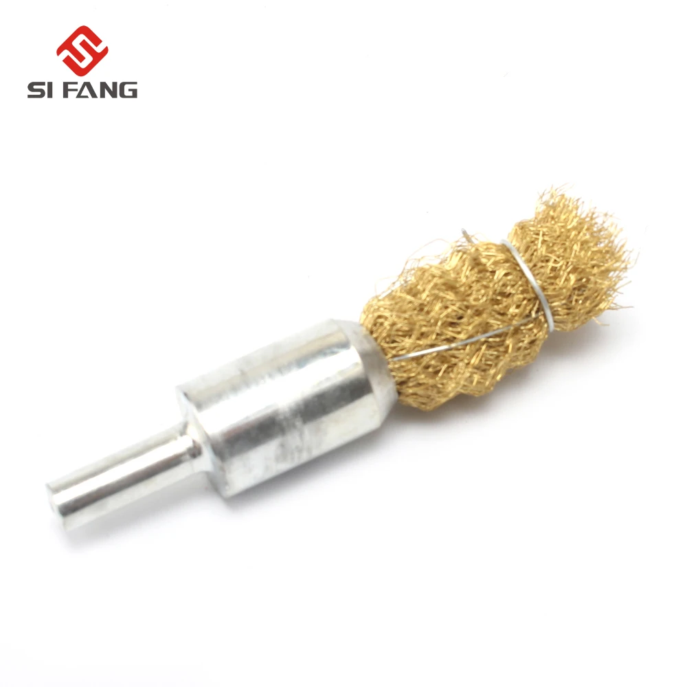 

7Pcs Brass Wire Polishing Brush Wheel & Cup Set with 1/4'' Shank For Power Dremel Rotary Tool