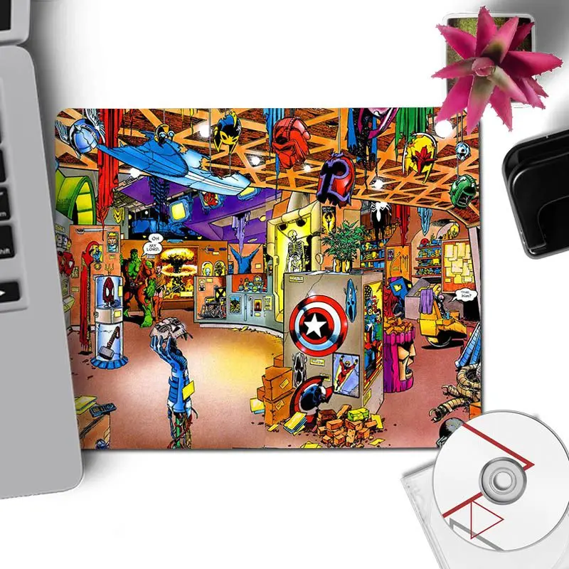 no lock Edge 25x29cm Yinuoda Marvel Comics, Супер герои, коллаж, геймер, игровые коврики, коврик для мыши, размер для 30x90 см и 40x90 см, игровые коврики - Цвет: no lock Edge 25x29cm