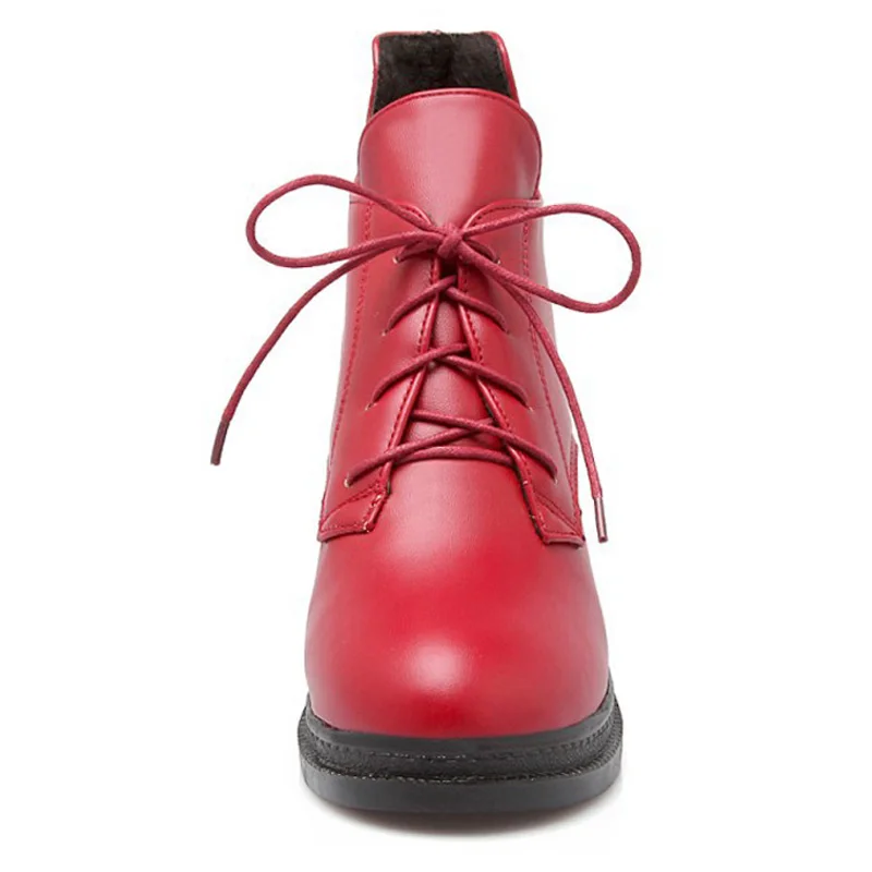 Новинка 2020 года Женская обувь Зимние ботинки Женские однотонные ботильоны Martin на