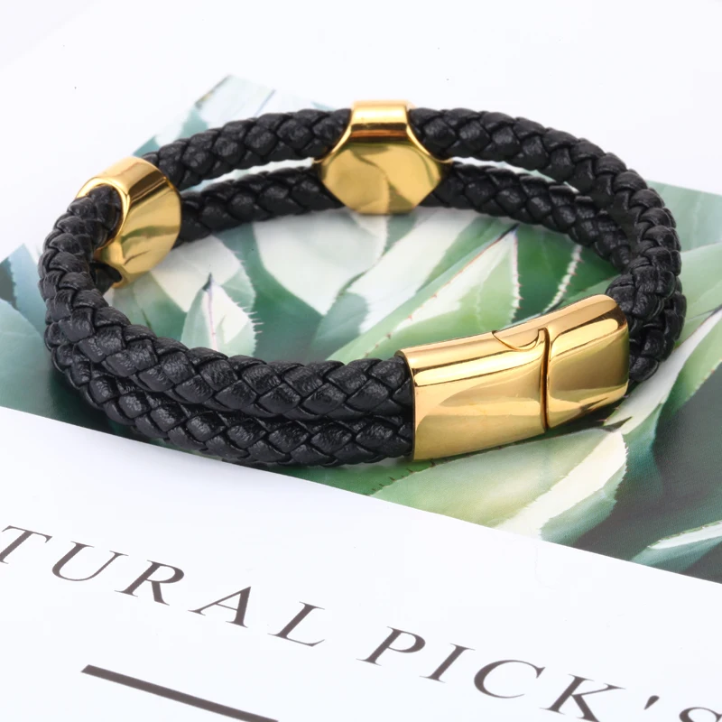 Mcllroy leather bracelet men/gold/luxury/homme/bracelets for men Multilayer bangle custom logo size jewelry bileklik | Украшения и
