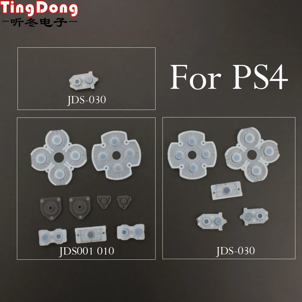 

TingDong 100 Набор для Sony ps 4 PS4 проводящая пленка для контроллера силиконовые резиновые прокладки для ps4 ремонта кнопок заменяемые