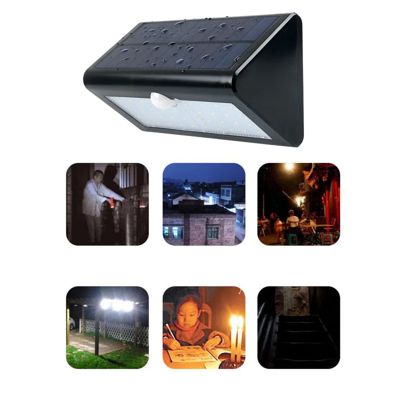 Садовый светильник на солнечной батарее 38 светодиодов уличный настенный с