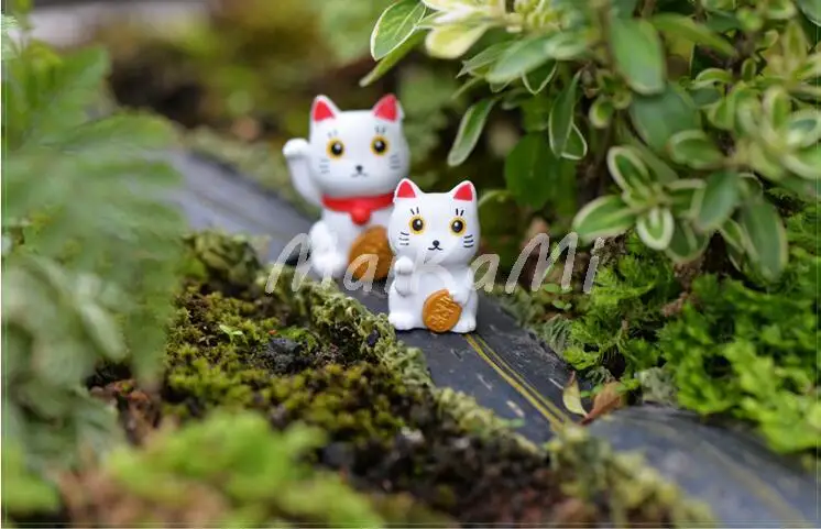4 шт. каучуковые миниатюры Lucky Cat Сказочный Садовый Гном моховые террариумы