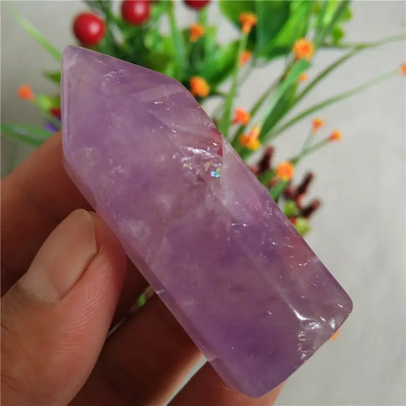 04245 Natural Pretty Amethyst Quartz Crystal Point Healing | Дом и сад