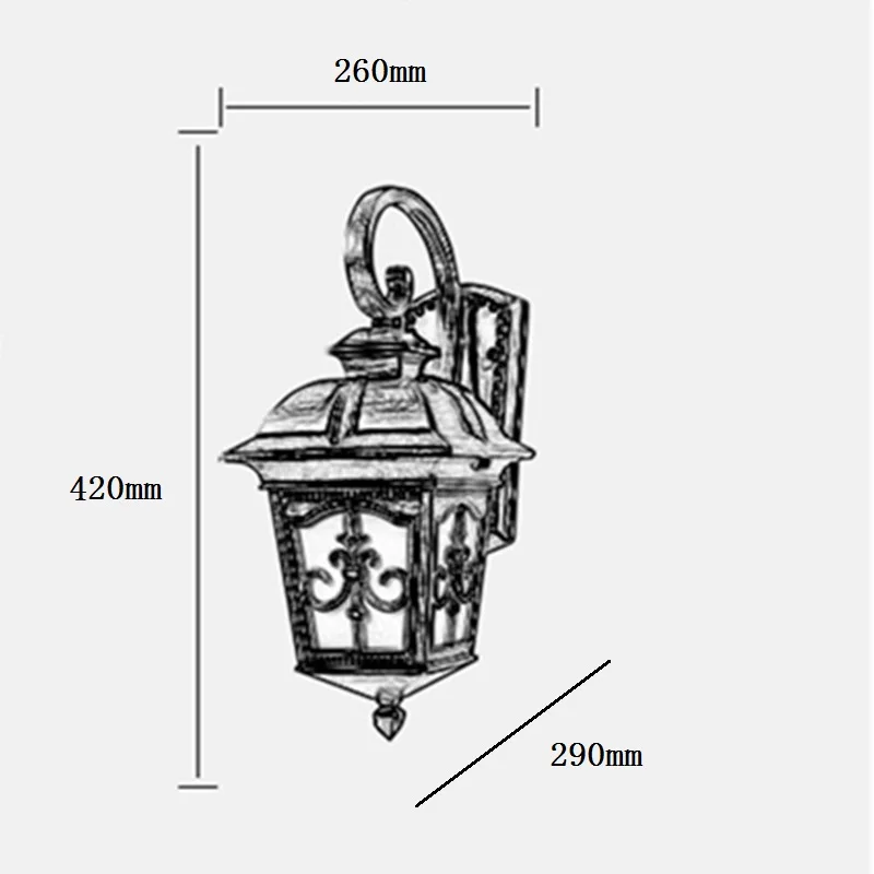 Садовые наружные Настенные светильники винтажный тропинка старинное бра