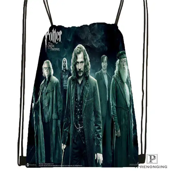 Изготовленный На Заказ harry_potter_artwork_ походная сумка на шнурке милый рюкзак для детей(черная спинка) 31x40 см#2018611-24 - Цвет: Drawstring Backpack