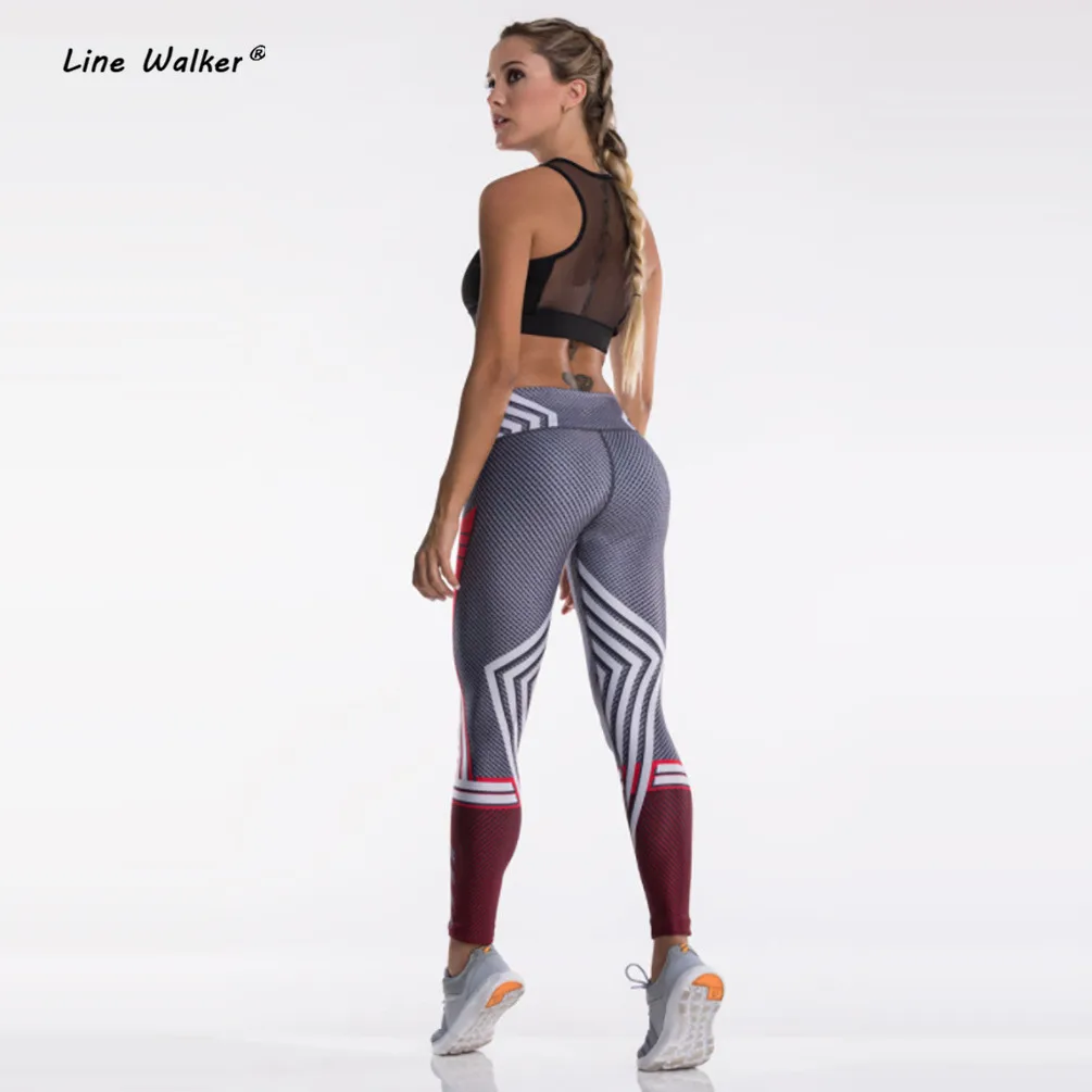 Штаны Для Йоги Line Walker со вставками женские спортивные Леггинсы для фитнеса с