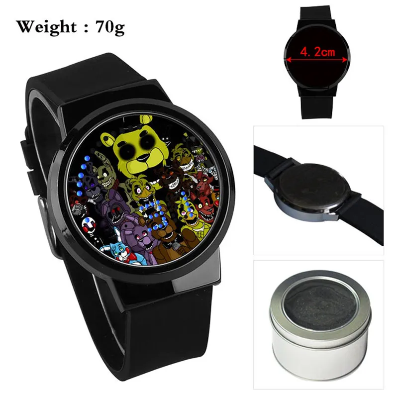 Часы Five Nights At Freddy Bonnie Foxy для мальчиков и девочек водонепроницаемый светодиодный сенсорный экран наручные часы студенческий подарок