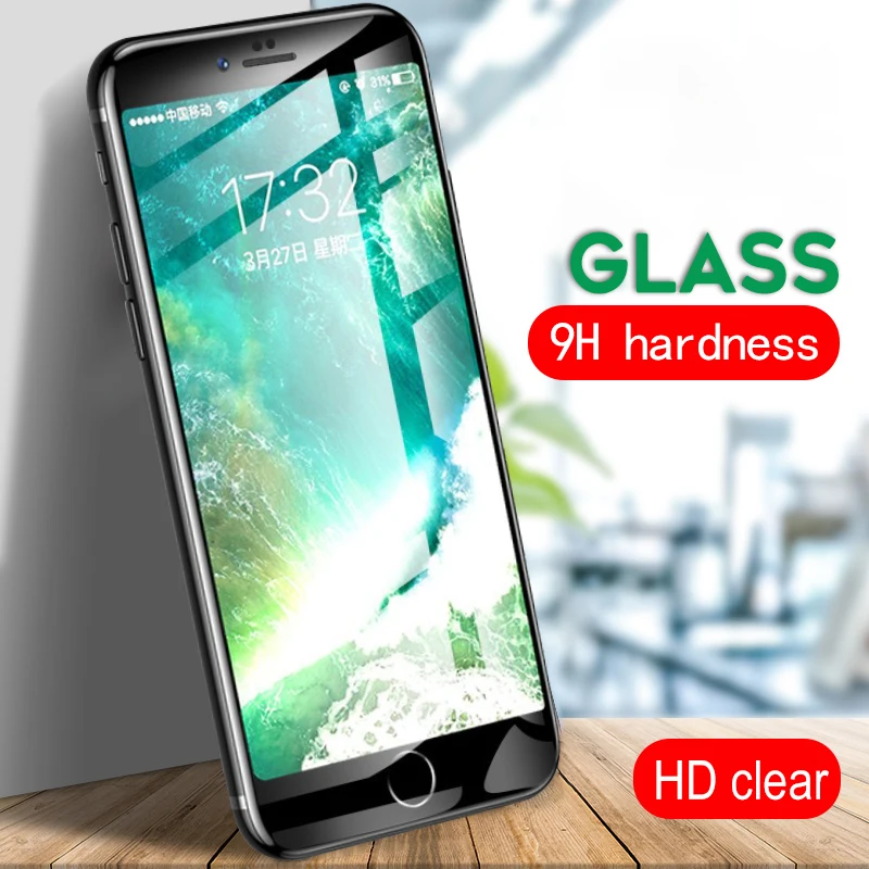 Ультратонкое полное покрытие из закаленного стекла для iPhone 7 8 5 6 S Plus 5C 5S SE 11 Pro Max