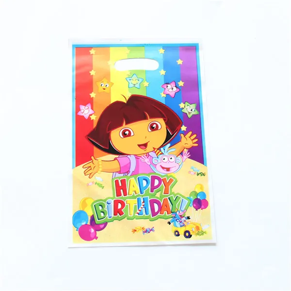 50pcs/lot Party Supplies Gift Bag loot Bag Tinkerbell Sesame Street Cartoon Theme Party Festival&event Birthday Decoration Favor - Цвет: dora