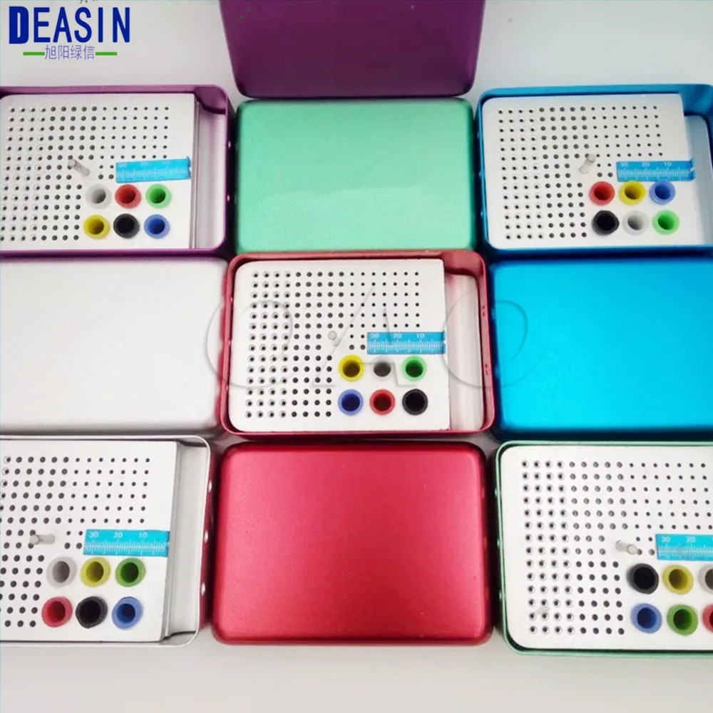 

180Holes with ruler 5 colour Dental Disinfection Burs Holder Block Endo Stand Autoclavable Sterilizer Box Dentist Lab Equipment
