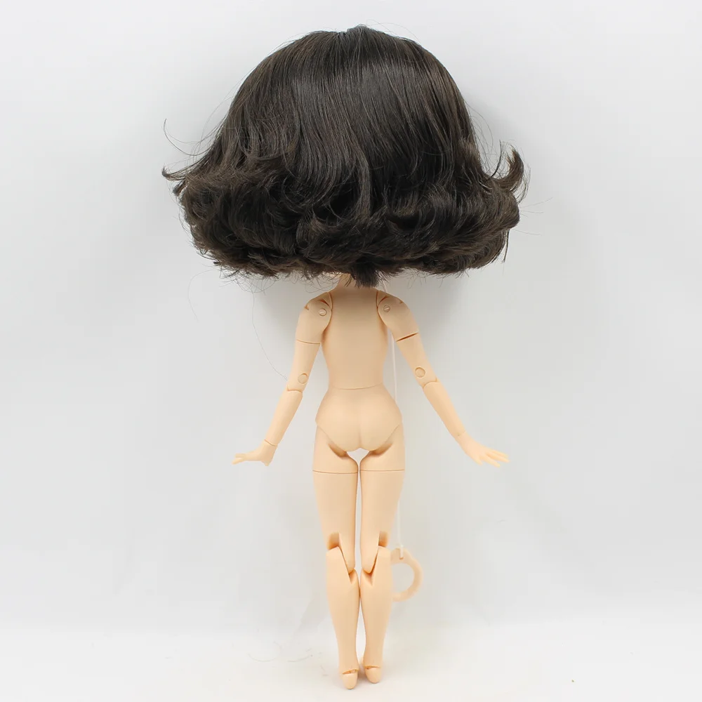 Кукла Blyth с белой кожей 1/6 черные короткие волосы голова Bobo шарнирное тело