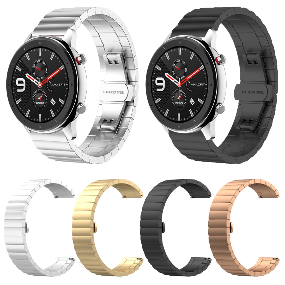 Металлический ремешок из нержавеющей стали для Xiaomi Huami Amazfit GTR 47 мм 42 наручный