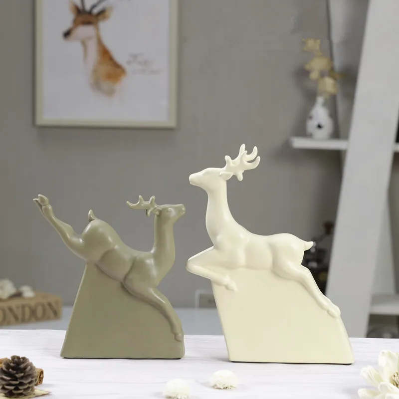Модные художественные керамические украшения для пар deers домашнего декора