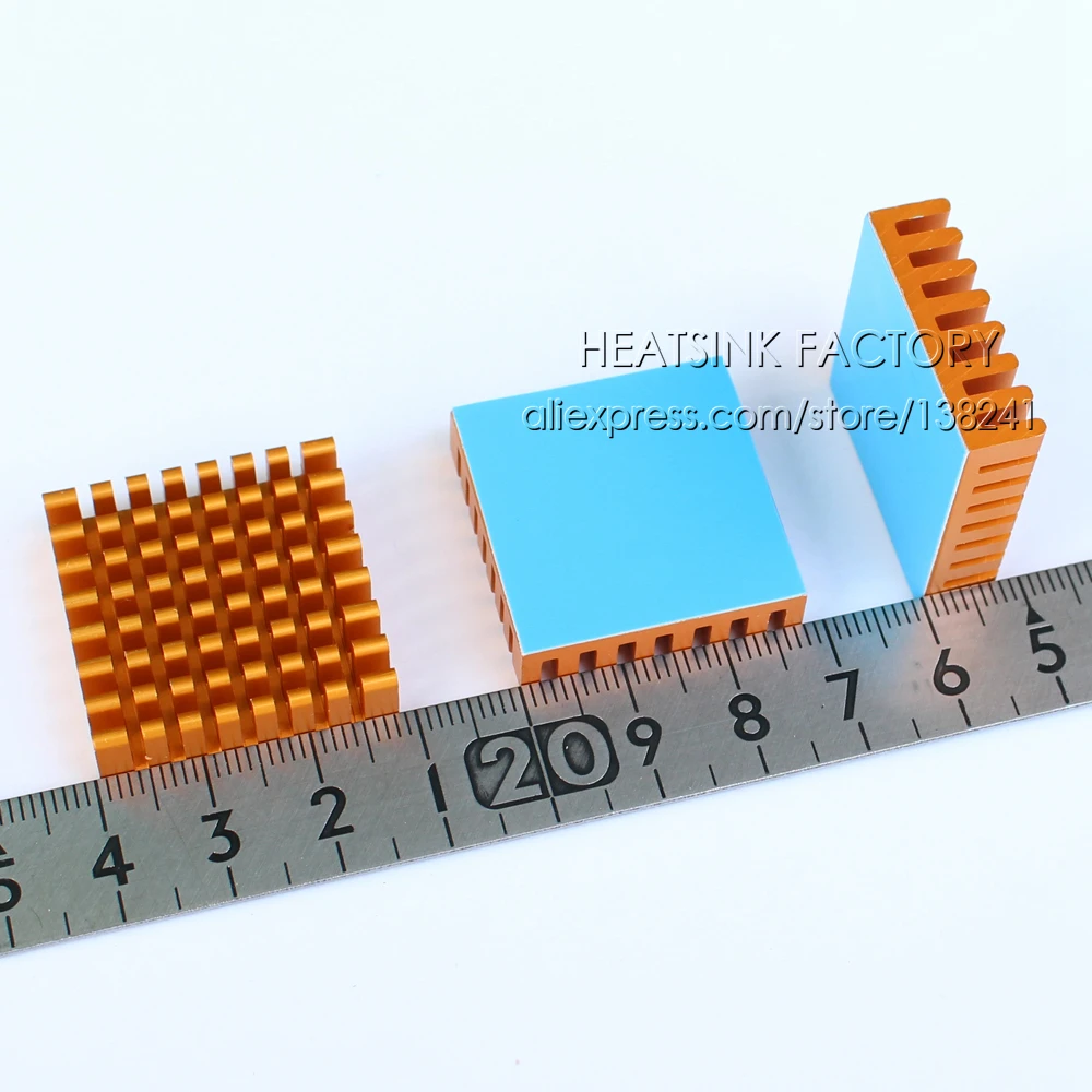 28x28x8mm White / Silver Black Gold Aluminum Heat Sink Cooler With Thermal Double Sided Pad Dissipation Radiator | Компьютеры и офис