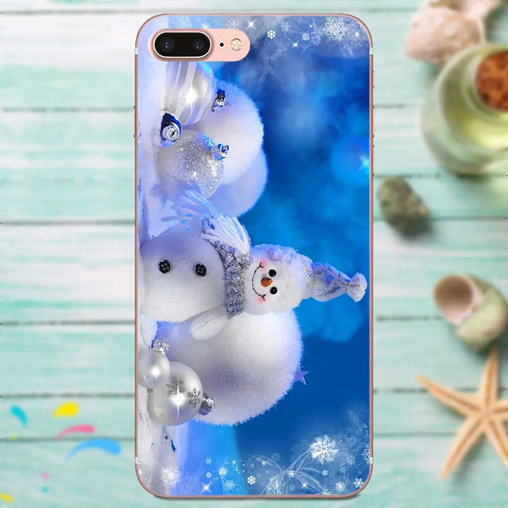 Для Apple iPhone 4 4S 5 5C 5S SE 6 6S 7 8 Plus X XS Max XR красочный стиль Снеговик прекрасный