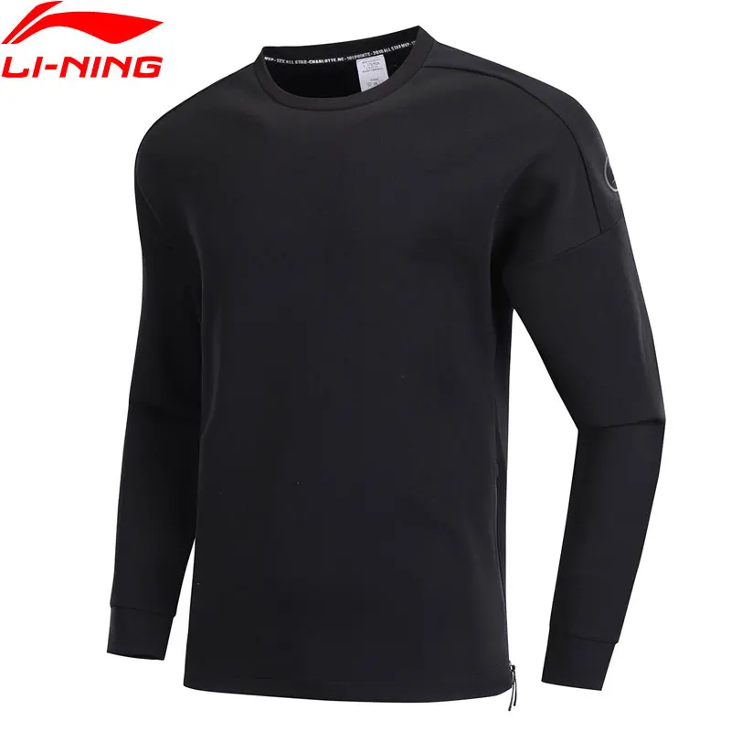 Li Ning мужская толстовка с Уэйдом свободная 66% хлопок 34% полиэстер 3D облегающая
