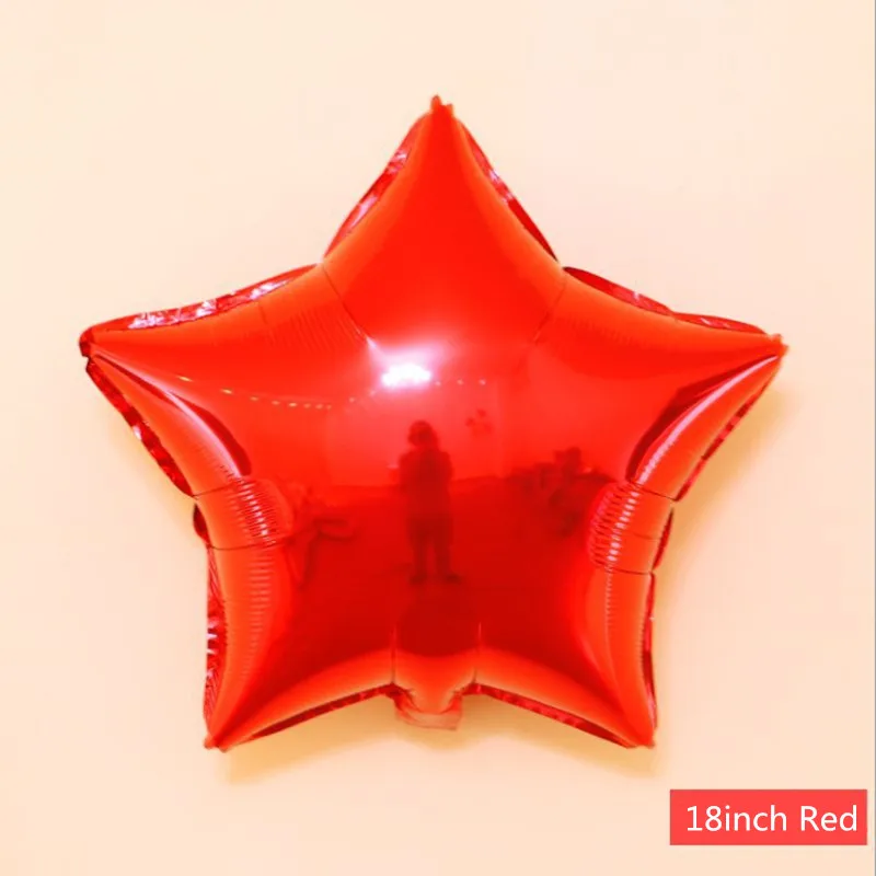10pcs Star Red 10 шт. 5 10 18 дюймов Звездное сердце Гелиевый шар Свадебные Звездные воздушные фольгированные шары надувные подарок на день рождения шар декоративный шар для вечеринки - Цвет: 10pcs Star Red