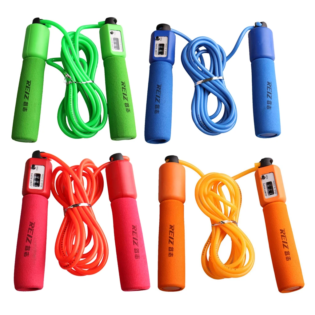 

Adjustable Jump Rope Crossfit with Automatic Counter Sports Workout Fitness Skipping Cord for Men Women Counting Jump Skip Rope