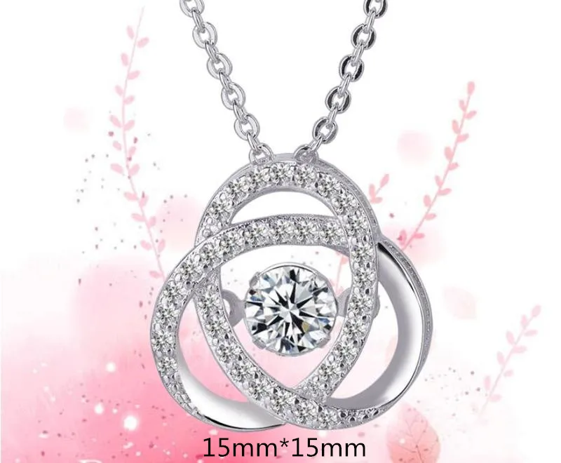 

Everoyal Vintage 925 Silver Girls Clavicle Necklace Jewelry Female Fashion Zircon Clover Pendant Necklace For Women Accessories
