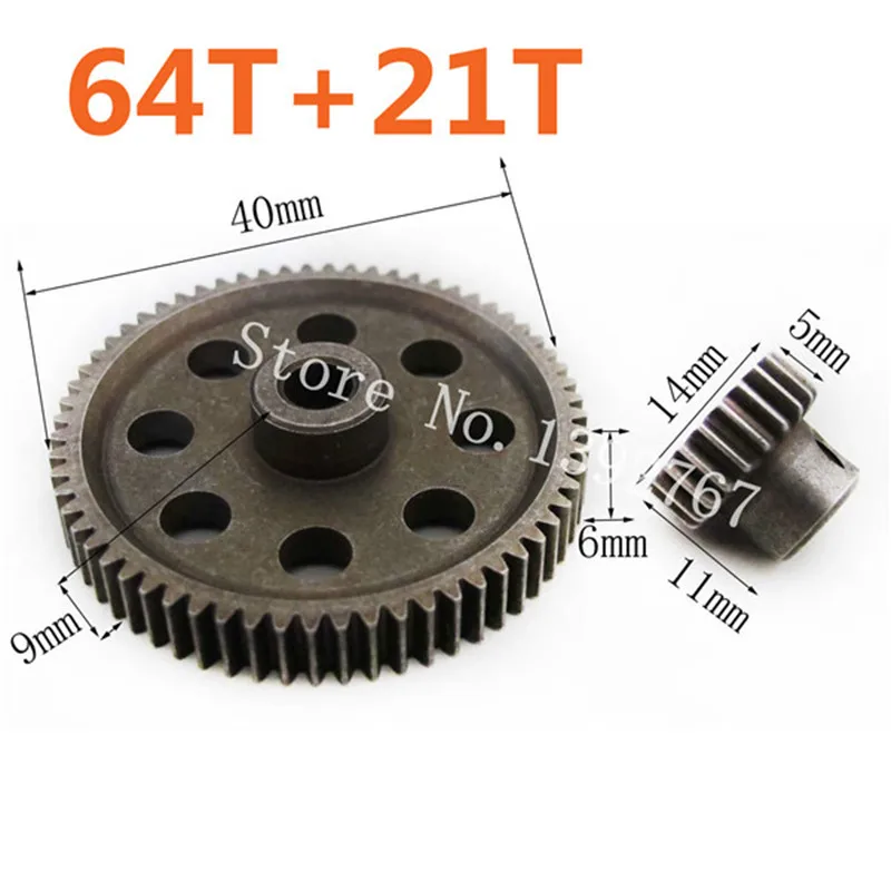 11184 Металл Diff.Main Gear 64T и 11181 мотор s 21T RC части 1/10 машина HSP BRONTOSAURUS Hobby Baja Himoto Amax 94111|gear