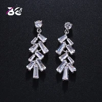 be 8 vintage firecracker beads aaa zirconia earrings for women fashion bride long dangle earrings e386