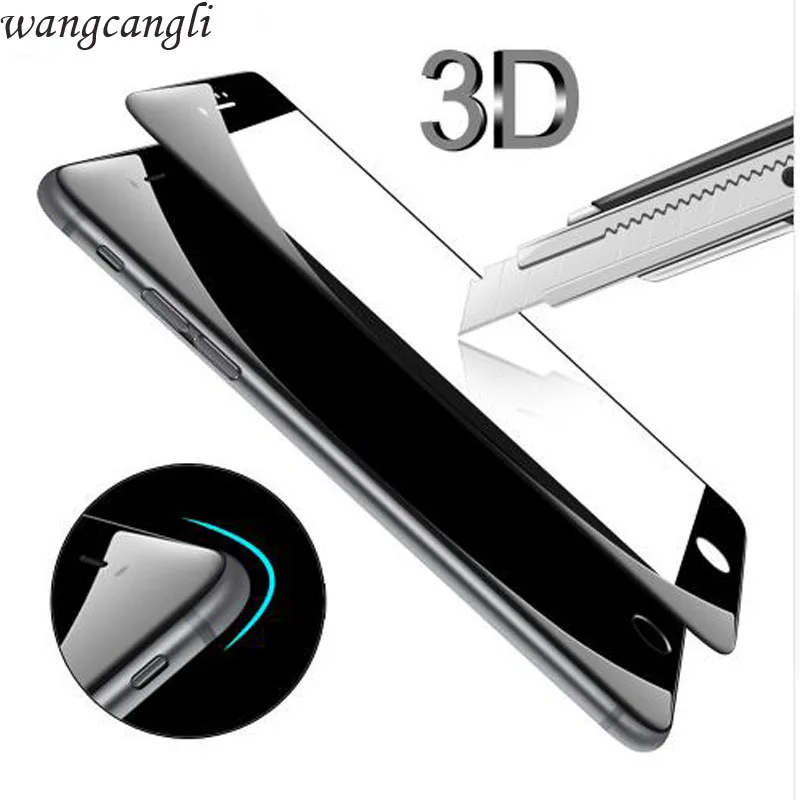 Для iphone 7 закаленное стекло 3D изогнутый край Полное покрытие Защита экрана для