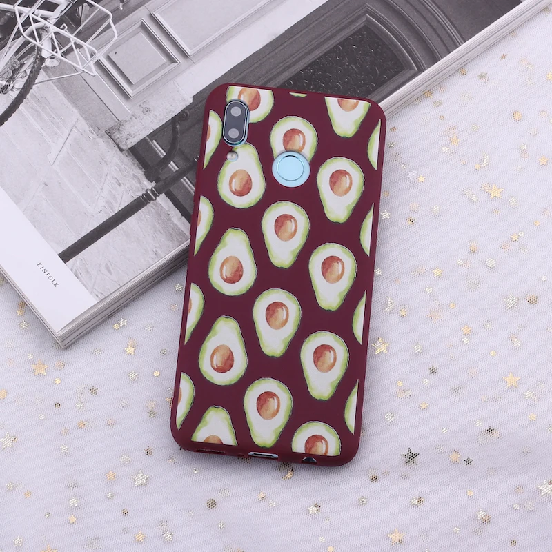

For Samsung S8 S9 S10 S10e S20 Plus Note 8 9 10 A7 A8 Cute Avocado Cartoon Art Candy Silicone Phone Case Cover Capa Fundas
