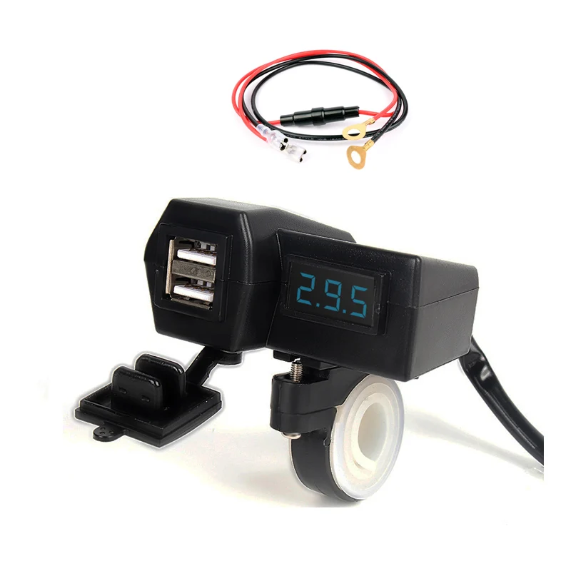 12V 3.1A DC Led двойной USB зарядное устройство мотоцикл двигатель порт автомобиля