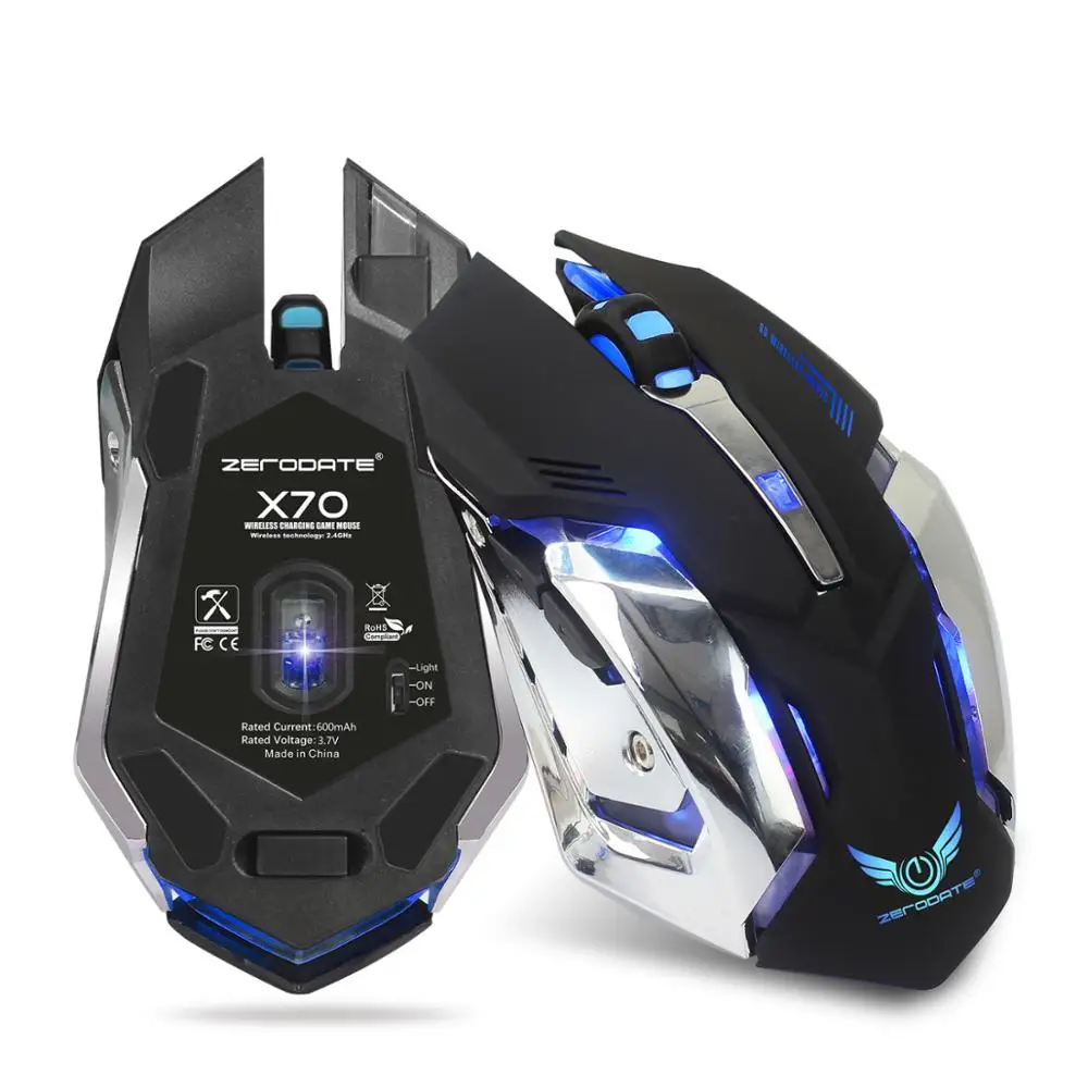 DASENLON STORE Zerodate игровая мышь 2 4 ГГц Беспроводная со встроенным аккумулятором 600 мАч |