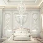 Настенные обои на заказ, простой европейский тисненый слон, фон, настенные тканевые обои для гостиной, телевизора, домашний декор, Papel De Parede 3D