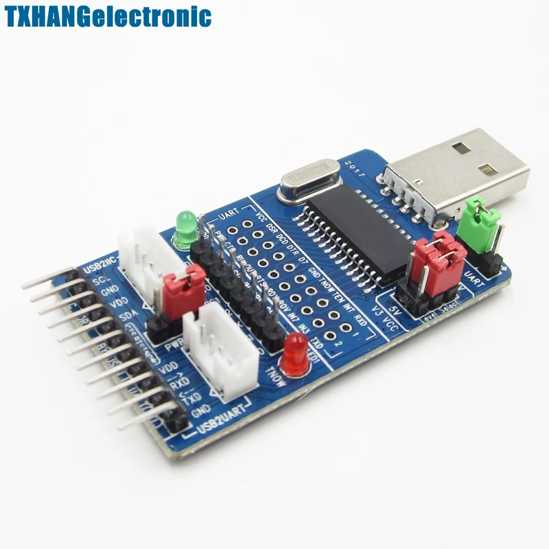 Все в 1 Многофункциональный USB для SPI/I2C/IIC/UART/TTL/ISP последовательный адаптер|usb in|usb to