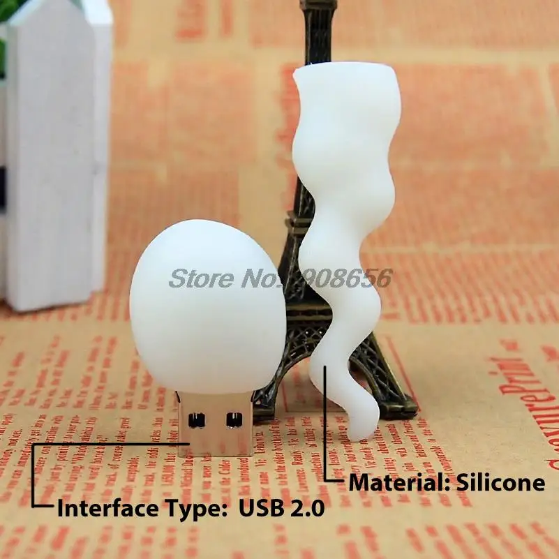 Anmial Флешка белая сперма Tadpole флеш диск Usb 2 0 карта памяти Ручка/большой