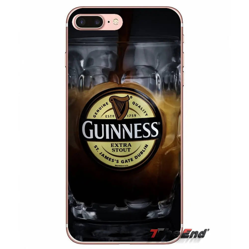 Аксессуары чехлы крышка пиво Guinness логотип для iPhone X 4 4S 5 5S 5C SE 6 6S 7 8 Plus Samsung Galaxy J1 J3 J5