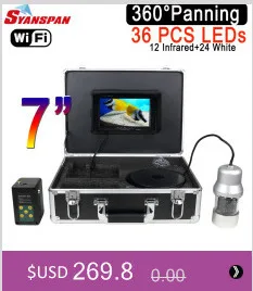 SYANSPAN водонепроницаемый IP68 DVR рыболокатор " ЖК-монитор видео камера 1000TVL подводный лед Рыбалка 36 светодиодов 360 градусов вращающийся