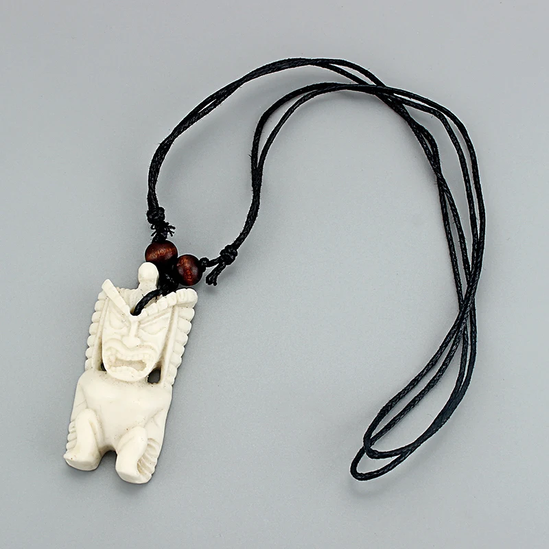 Оптовая продажа 12 шт. белые подвески из искусственной ткани яка мужские ожерелье